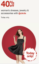 Target Deal of the Day | 40% off Women's Dresses, Jewelry & Accessories